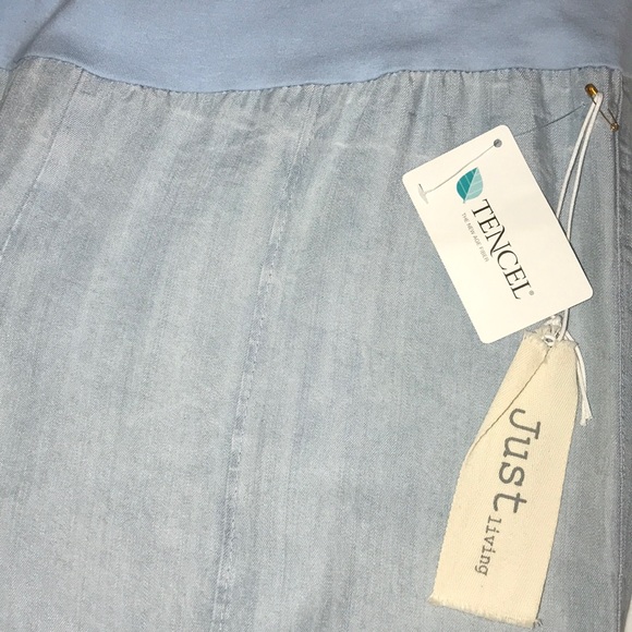 Just Living Eco friendly Palazzo Fold Over TENCEL Jeans. Size Large - Picture 6 of 8